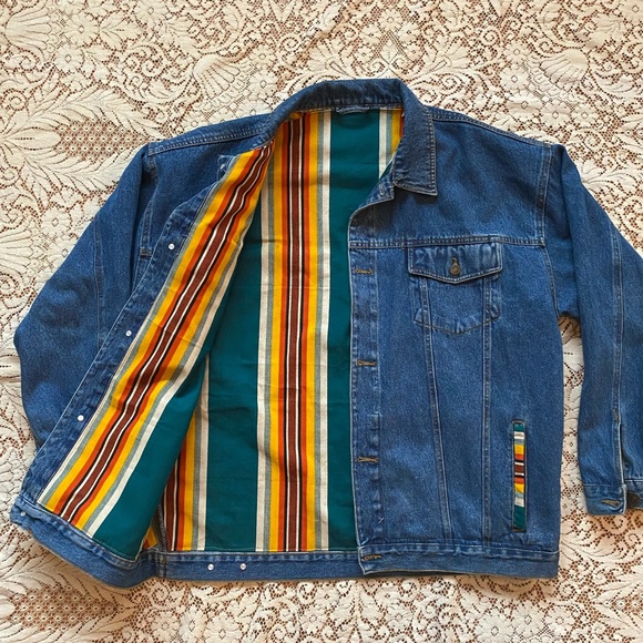 Vintage Denim Lined Jacket - Picture 1 of 4